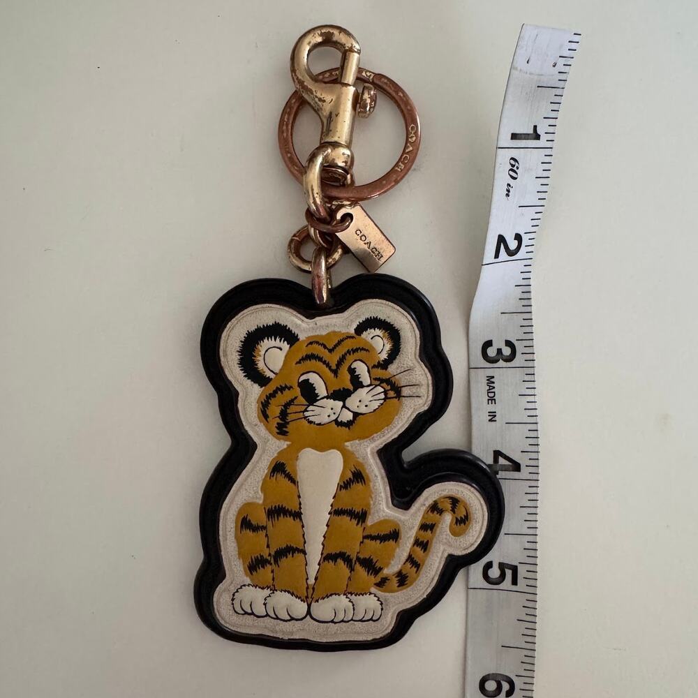 Coach Women's Lunar New Year Tiger Bag Charm in Signature Canvas Keychain Rare - Picture 6 of 6